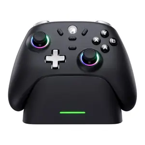 PC Gaming Controller- for PC with Hall-Effect Joysticks, 1000Hz Polling Rate, No Drift, Turbo & Vibration, Compatible with Windows//iOS/Android/Steam -Place & Charge Dock