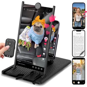 SEANCHEER WL868 5-in-1 Vertical Phone Screen Magnifier HD with Bluetooth Remote, 3D Portable Foldable Smartphone Stand for | TikTok | YouTube | FB | IG | Scrolling - Gift for Mom, Dad & Family