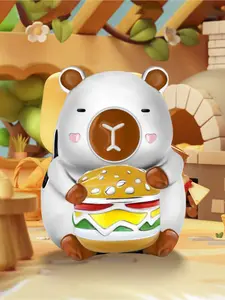 1Pc New Design Capybara Hamburger Cute Animal Beaded Charm DIY Jewelry Making Kit for Bracelet Creative Craft Material Holiday Gift Pendant Women Birthday Gift Daily Wear Accessories