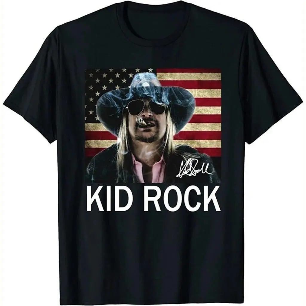 GILDAN PRINTED Kid Rock American Black T-Shirt Size S-3XL