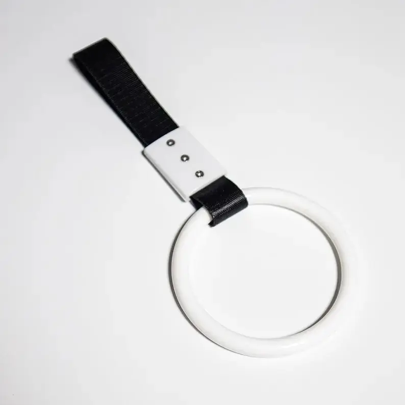 White Ring JDM Grab Handle | Car Guy Accessories | Automotive Collection | Fun Gifts | Keychain