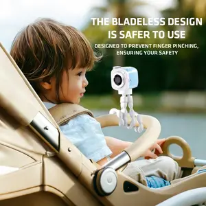 Portable Handheld Fan Rechargeable,With Octopus Stand，For Stroller，Camera Style,199-speed Adjustable handheld,for outdoor,for baby,for mother tiktokshopspringglowup