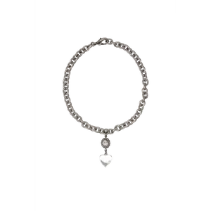 TRANSPARENT HEART CHARM NECKLACE