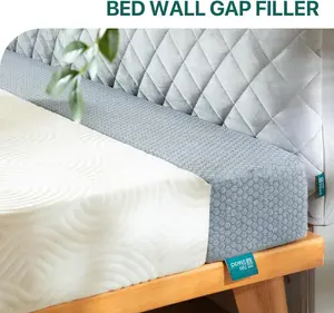 Bed Gap Filler for Headboard & Wall, Mattress Extender Pillow with Removable Cover & Memory Foam, Fills Gaps Between Mattress and Headboard, Stops Items Falling (Dark Gray, King Size)