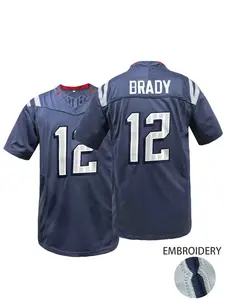 MAYE 10" Stitched Men's American Football Jersey, V Neck Pullover Breathable Sweat-Wicking Short Sleeve Athletic Tops, Perfect for Outdoor Sports, Training, Unisex, All Seasons, Football Shirts