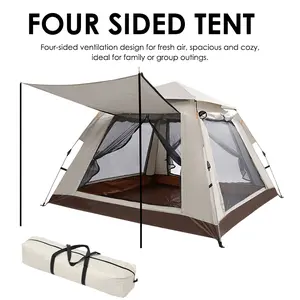 4 Person Easy Pop Up Tent outdoor camping tent Waterproof Automatic Setup 2 Doors-Instant Family Tents for Camping Hiking & Traveling Outdoor