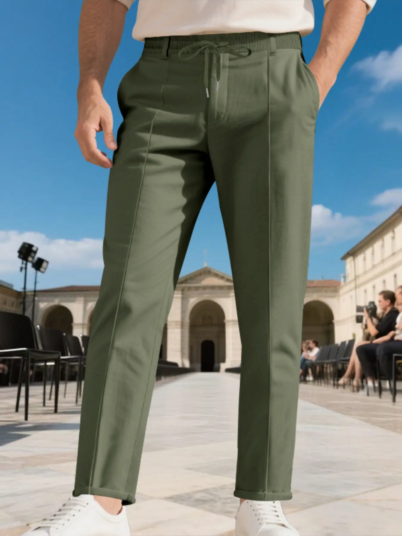 Bizformal men's business casual pants, Formal Business Attire, Business Work Clothes, Long, Fitted, Plain, with a belt-strap design, are suitable for work, formal events and daily wear. They are an ideal gift choice.