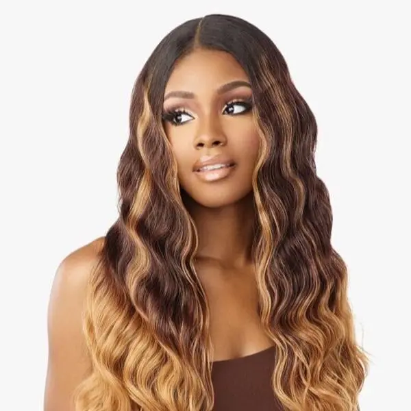 Sensationnel Cloud 9 What Lace Human Hair Blend HD Lace Wig RAVEENA 26” Color Melt Blonde