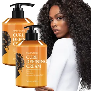 2pcs 280ml styling curling creams, which can increase the puffiness and gloss of hair, contain Morocco nut oil, castor oil, rosemary essential oil, rich in nourishing ingredients, make hair healthy, suitable for wavy and curly hair