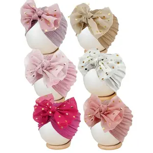 5-piece set of candy-colored cute baby headbands, princess girl hair accessories, suitable daily and all-season wear, with fashionable knot design