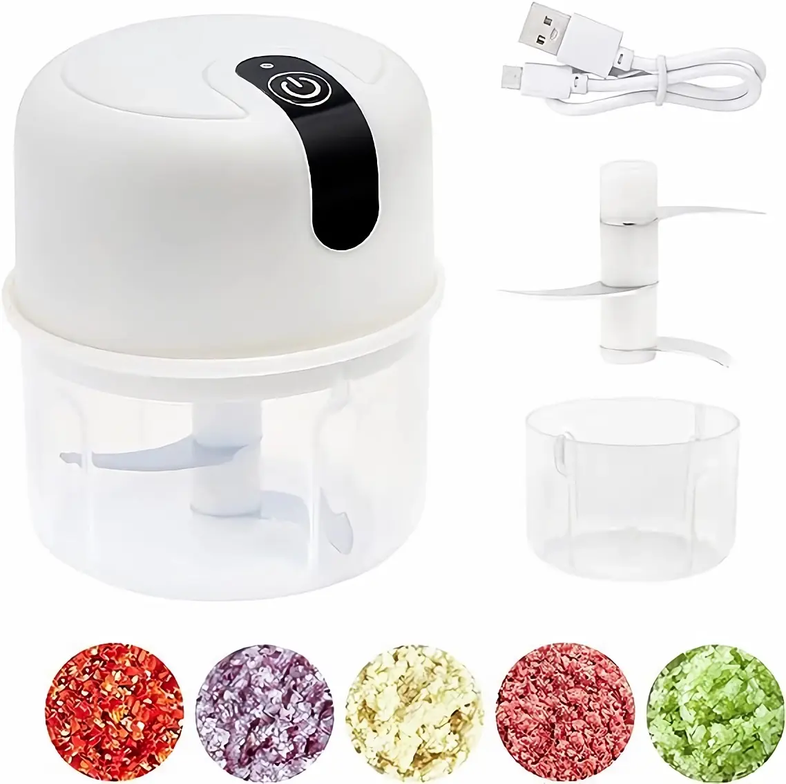 Electric garlic masher.Mini Electric Garlic Chopper Food Processor,250ML Garlic Electric Grinder Onion Chopper, Blender to Vegetable, Wireless Garlic Mincer Tool for Ginger, Chili, Fruit, Meat, etc