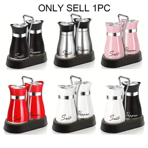 Glass Salt and Pepper Shaker Set, 2 Sets of Glass-Bottom Reusable Shakers for Kitchen Table, RV, Camping and BBQ, Seasoning Kitchen Gadget