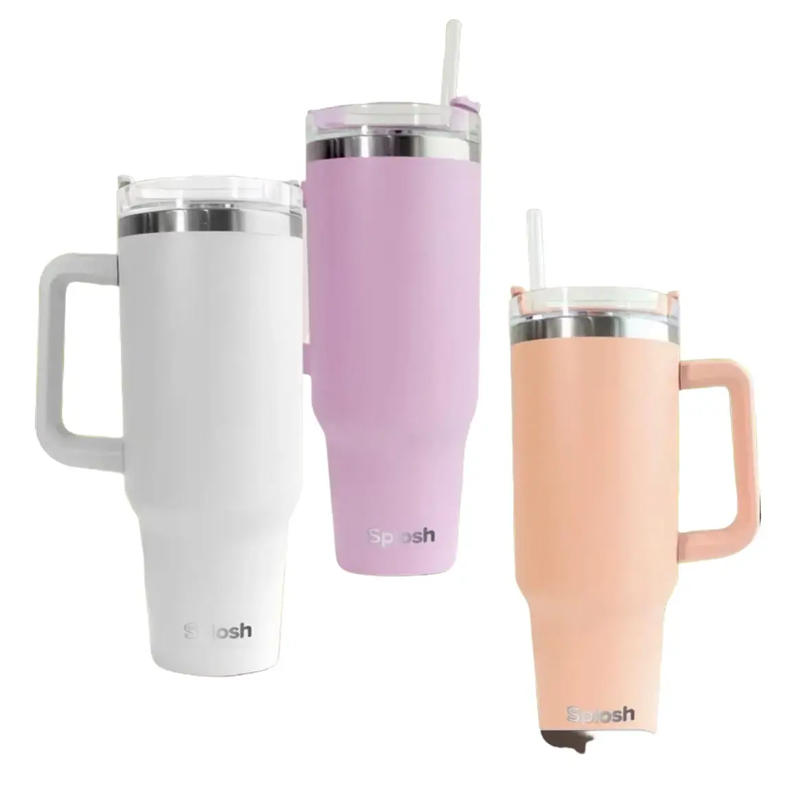 Splosh Insulated Stainless Steel Water Bottle - Anti-Leak, Leak-Free, Temperature-Control Bottle Vacuum Flask with Handle, Straw, Secure Lid (Kitchenware Travel Drinkware Tumbler), Anti-Leak Vacuum Flasks, Bottle Vacuum Flasks