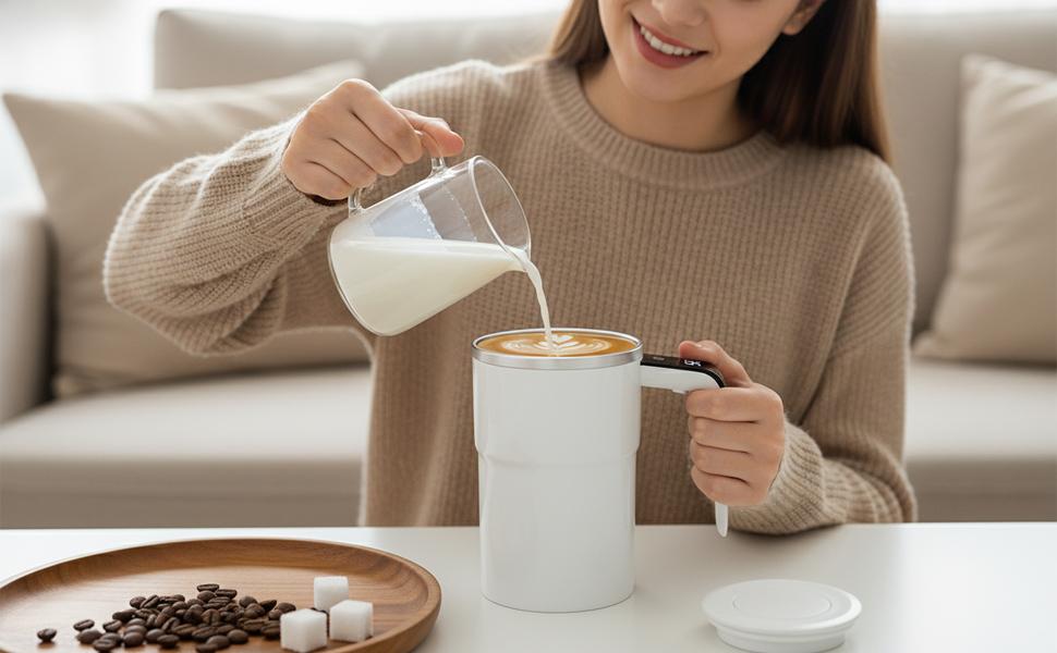 14oz Smart Self-Stirring Mug | USB Rechargeable Coffee Cup with LCD Temperature Display & Spill-Proof Lid 14oz Smart Self-Stirring Mug | USB Rechargeable Coffee Cup with LCD Temperature Display & Spill-Proof Lid