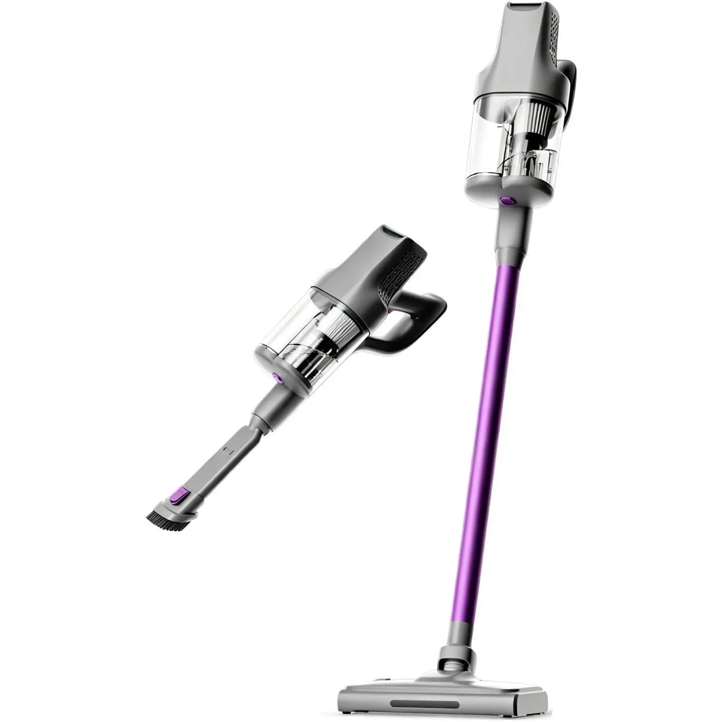 Handheld Stick Vacuum Cleaner With LED Light, For Pet Hair(purple) | 90°& 180° flexible swivel head, detachable dust cup, washable filter, home & car multi-scene