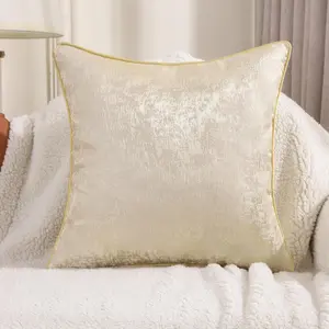 Solid Color Throw Pillow Case, 1 Count Modern Luxury Cushion Cover without Filler, Household Decoration Supplies for Home Living Room Bedroom Car, Replacement Cushion Cover