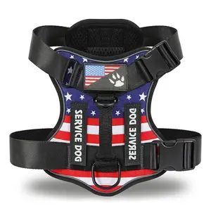 Large Dog Tactical Chest Harness Vest, Thickened Anti-Explosion Reflective Adjustable Non-Choking, No Choke Harness, Pet Safety Gear for Dogs