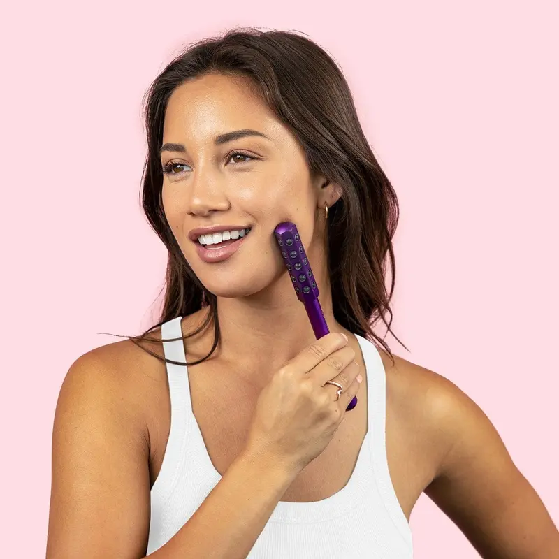 Youthlux Radiance Roller - Germanium Face Roller Massager, Handheld Rotary Skin Care Device for Women with 30 Germanium-Infused Stones, Cooling Therapy for Anti-Aging, Firming, Smooth Skin Tightening, De-Puffing & Lymphatic Drainage, Handheld Rotary Skin