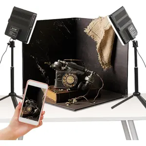 Upgrade Light Box Photography,Portable Photo Studio 16x16 inch Professional  Tent Kit with 288 count LED Lights 15 HD Backdrops Paper for  and Small Product Photography Props