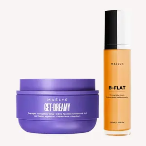 MAËLYS GET-FLATTERED Bundle - All Over Overnight Body Toning Cream and Belly Stretch Mark Cream