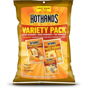 HotHands Toe, Hand, & Body Warmer Variety Pack - Long Lasting Safe Natural Odorless Air Activated Warmers