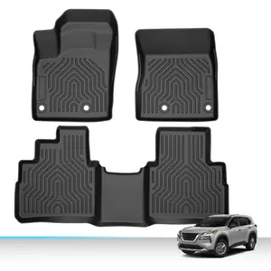 Car Floor Mats Fit for 2021-2023 Nissan Rogue,TPE All Weather Protection Floor Mats Rubber Liners G-PLUS