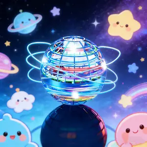 Hover Orb Anti-Gravity Boomerang Ball Galaxy LED Fly Spinners for All Ages, Fun Indoor Outdoor Interactive Toys for 6-12 Year Olds & Teens, Safe Reliable Parent-Child Flying Ball, Entertainment Game Props, Cool Party Toys & Gifts