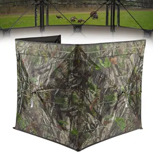 [Early Bird Price] TIDEWE Hunting Blind for Turkey 3-Panel Blind with Carrying Bag, Silent & Covert Pop Up Ground Blind for 1-2 Person Hunting Next Camo G2 Green Lightweight Portable