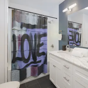 Graffiti Shower Curtains - Unique Love Spray Painted Bath Decor | Bathroom Art | Shop Now! Gift Print Waterproof