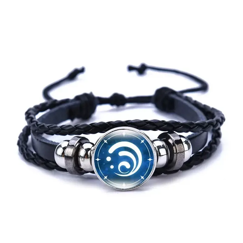 Anime Gen.shin Impact Vision Bracelet – Soft Suede Leather Chibi Wristband Cosplay Gift