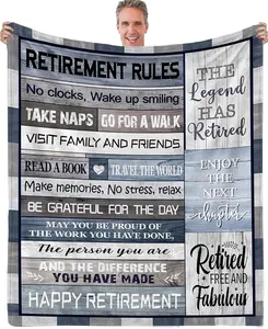 Retirement Gifts for Men 2024, Retirement Blanket, Retirement Gift, Best Men Retirement Gifts Ideas, Funny Retired Gifts for Dad, Doctors, Farewell Gifts for Coworker Throw Blanket 60"x 50"