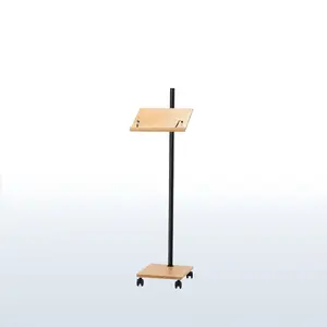 Bamboo / Black Mobile Book Stand