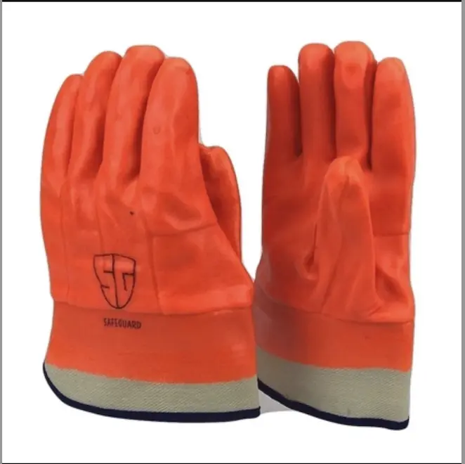Heavy Duty PVC Coated Work Gloves | Liquid/Chemical, Abrasion & Cut Resistant, Waterproof | Versatile, Flexible, Durable | Cotton Lining, Large (174L) , 12 inch Cuff ,