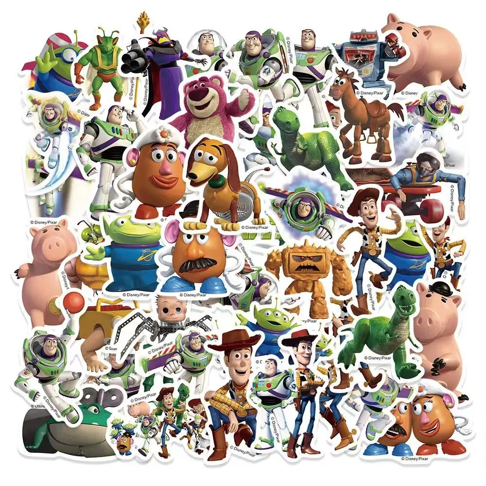 Disney Toy Story Stickers (50PCS) - Fan-Focused Collectible Stickers with Beloved Characters for Decorating Toys, Albums