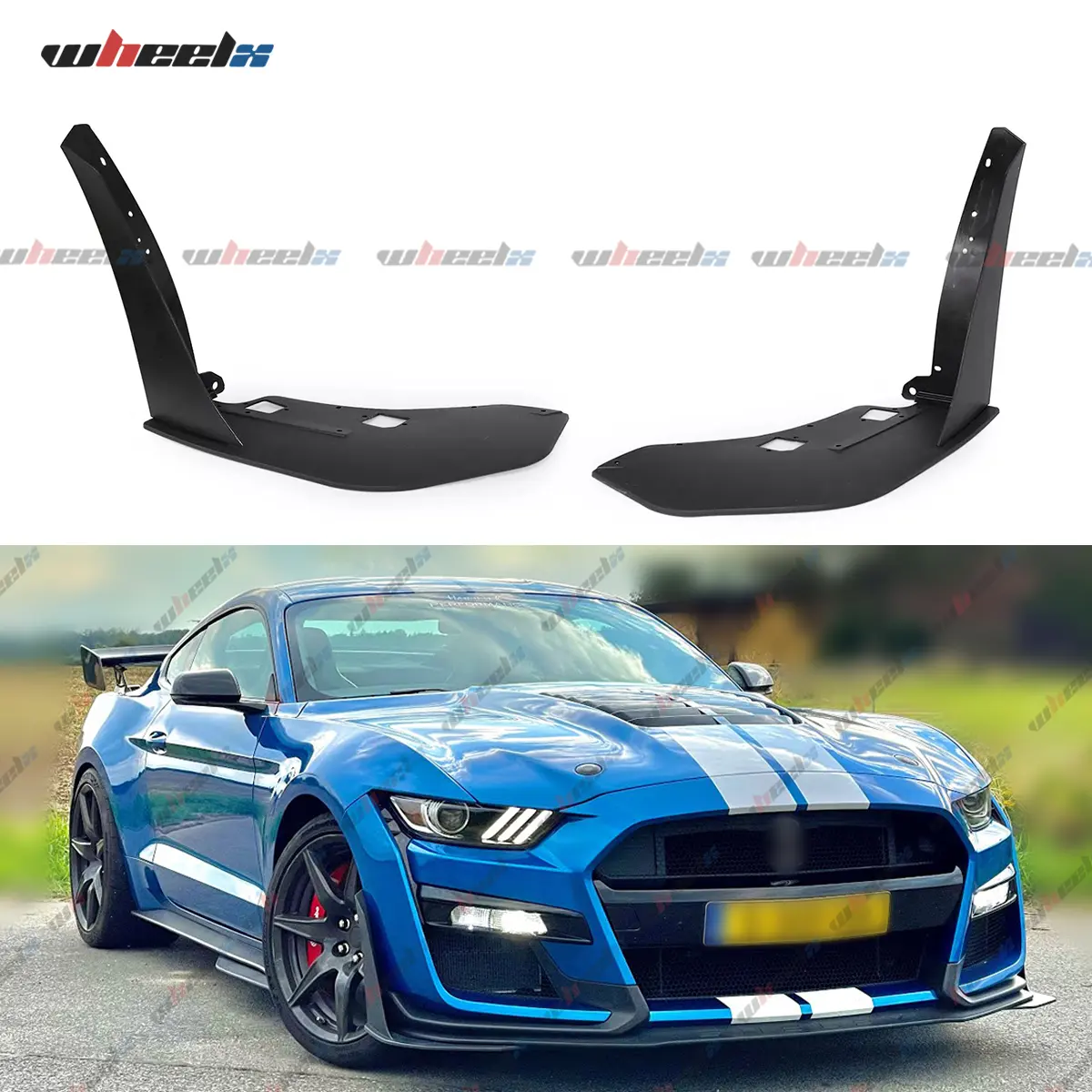 2015-2021 Ford Mustang - Modified W/GT500 AMPP Bumper Corner Spoiler Winglets: Not C - ompatible with MP Bumpers Car Accessories Vehicle
