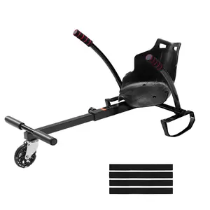 VEVOR Hoverboard Seat Attachment(Not included hoverboards), for 6.5" 8" 8.5" 10" Hoverboards, with LED Lights, Grips Control, Adjustable Frame Length and 220 LBS Load Capacity, Hover Board Go Karts A