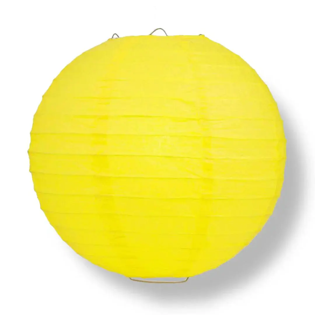 Yellow Wire Frame Spherical Paper Lantern