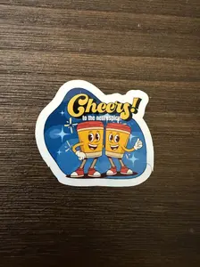 "Cheers to the Neurospicy" 1-Piece Sticker for DIY Scrapbooking & Stamping