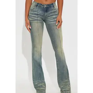 Tall Paris Low Rise Stretch Flare Jeans - Vintage Wash P