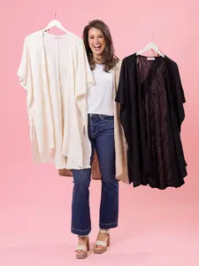 Wave Jacquard Cardigan by DD Design | S-3XL