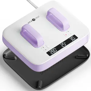 HTVRONT Heat Press Machine for T Shirts - Portable 12X10 Heat Press with Pressure Display, Heats Up Fast & Evenly H10 Heat Press Machines for HTV, Sublimation, Heat Transfer Projects