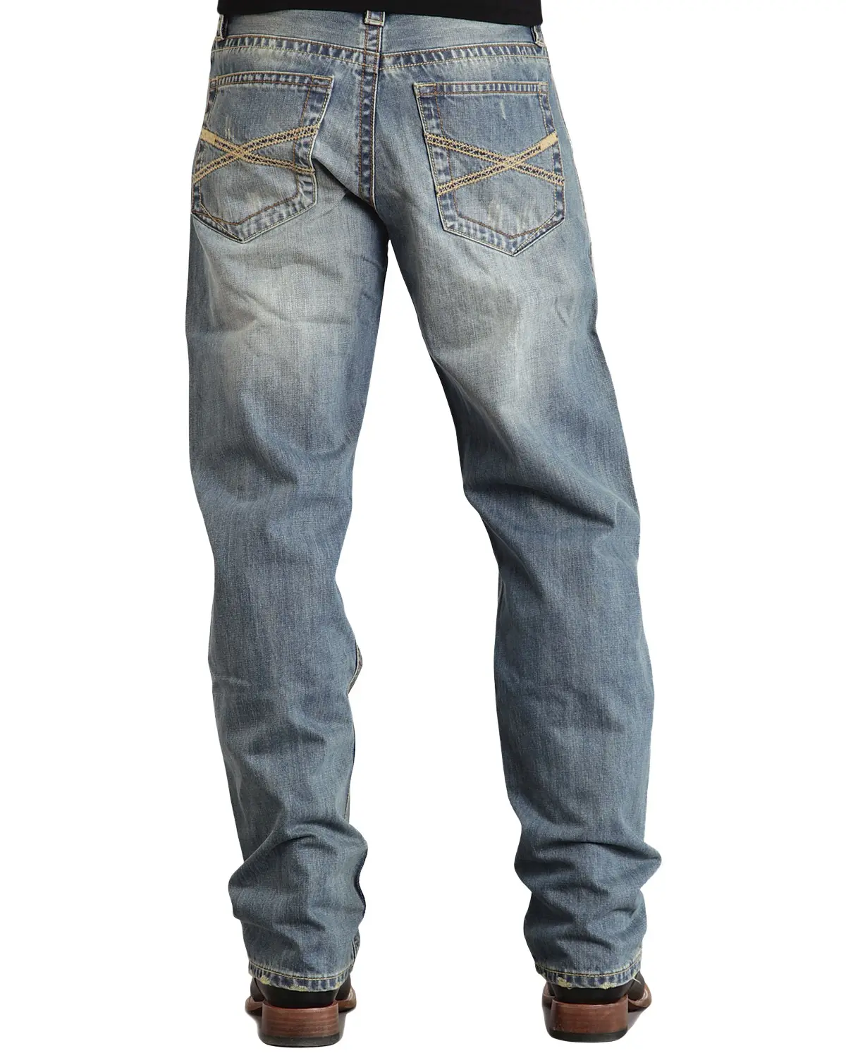 Stetson Men's 1520 Fit Classic "X" Stitched Jeans Big And Tall - 11-004-1520-0030 Bu_T