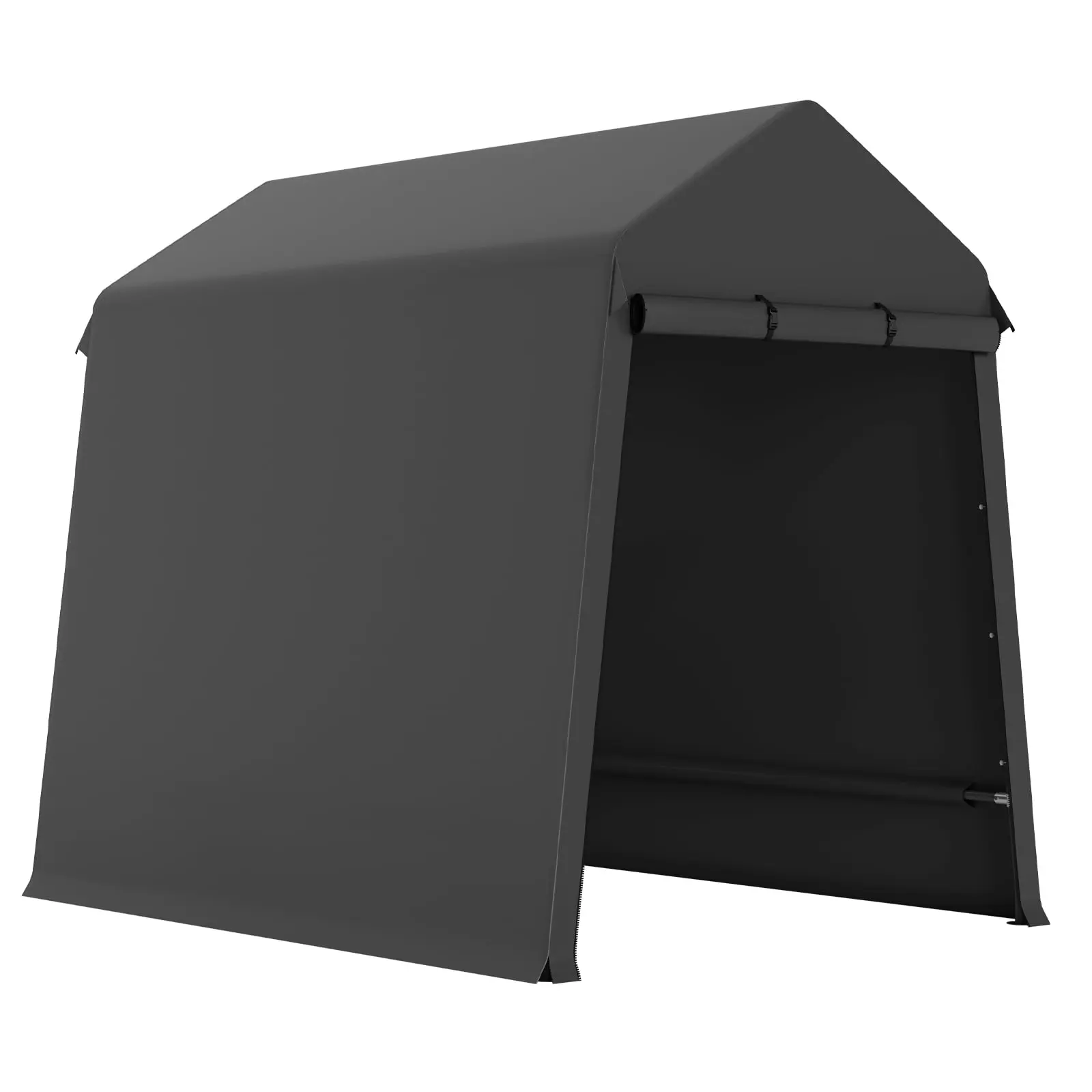 GARVEE 6x8FT Heavy Duty Portable Outdoor Storage Shed with Roll-Up Doors, Vents, Heavy Duty Canopy, Portable Awnings, Ideal for Garage, Motorcycle Storage, Sturdy
