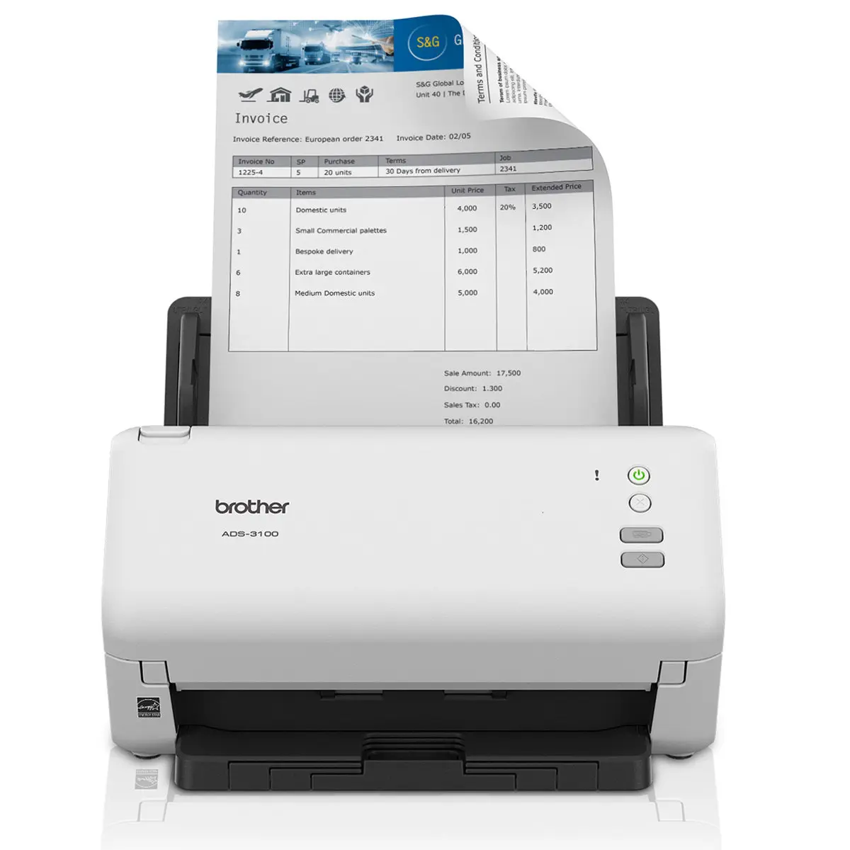 Brother ADS-3100 High-Speed Desktop Scanner, Document Scan Device for Home Users and Small Offices, Computer Accessories