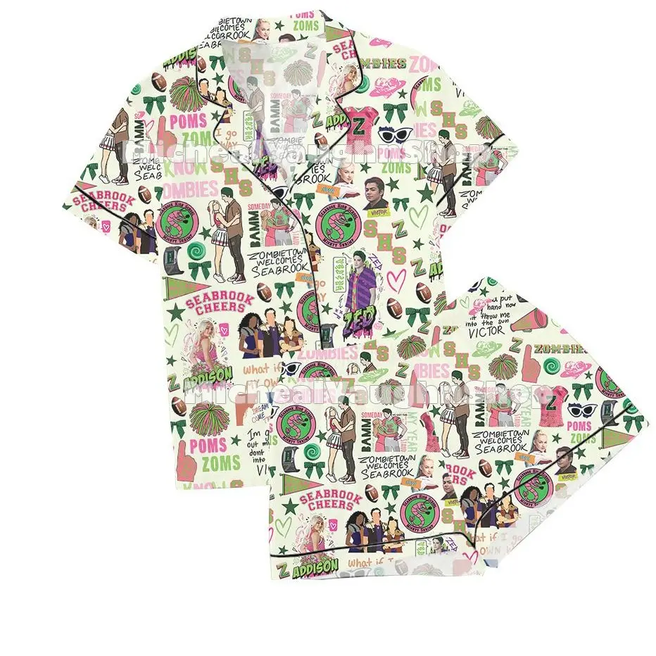 Zombies Seabrook Pajama Set, Cheerleader And Zombie Sleepwear