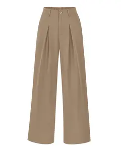 BTFBM Women High Waist Palazzo Pants Summer 2026 Casual Wide Leg Trousers Loose Work Office Business Suit Pant Pockets