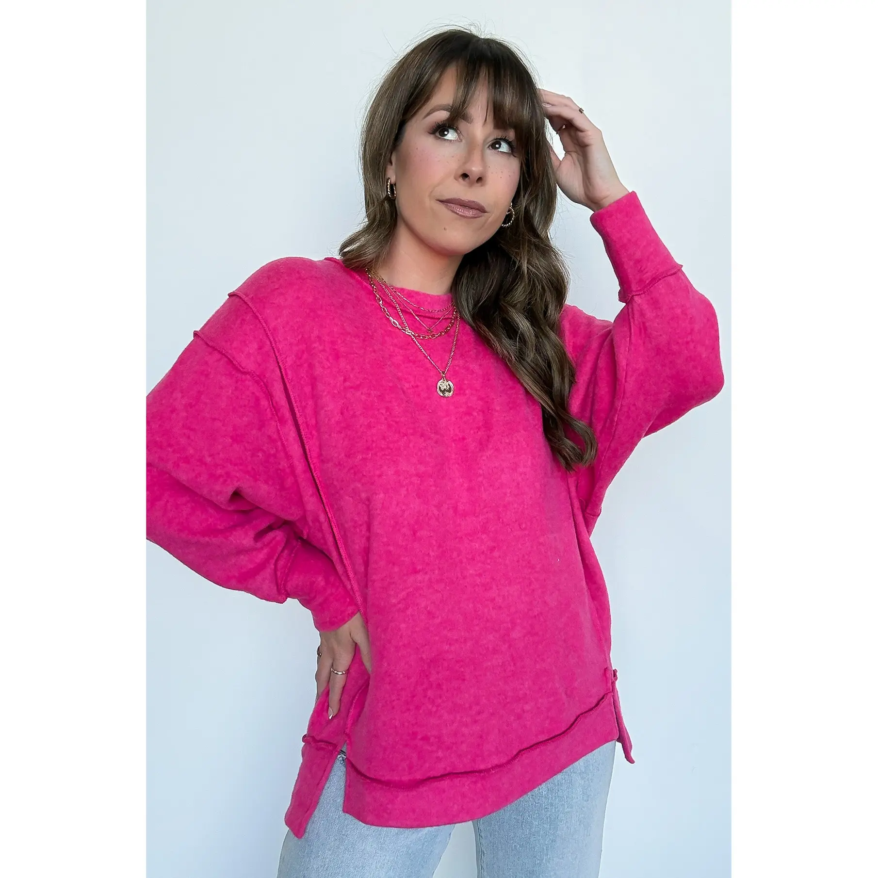 Cyndee Hacci Knit Oversized Pullover - BACK IN STOCK
