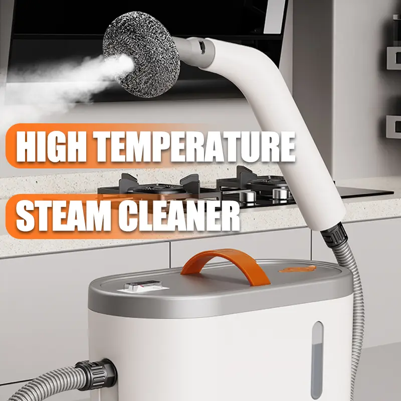 PINEYPLACE Portable 1200W High-Power Fast Heating Handheld Steam Cleaner - 6 Multifunctional Nozzles, Large Capacity, Dual Safety Protection, Corded Device, 2.5m Reach, Suitable for Kitchen, Floors