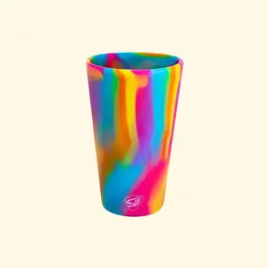 Silipint 16oz Silicone Pint Glass (Multicolors) – Premium LFGB-Certified, 100% Food-Grade Drinkware – Unbreakable, BPA-Free, Dishwasher & Microwave Safe, Reusable Non-Toxic Cup for Home & Travel