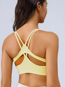 No-Bounce High-Intensity Sports Bra for Women – For Running & HIIT, Shock Absorbing, Slim-Fit for C-DD Cup, Strappy Sports Bras, Supportive Sports Bra